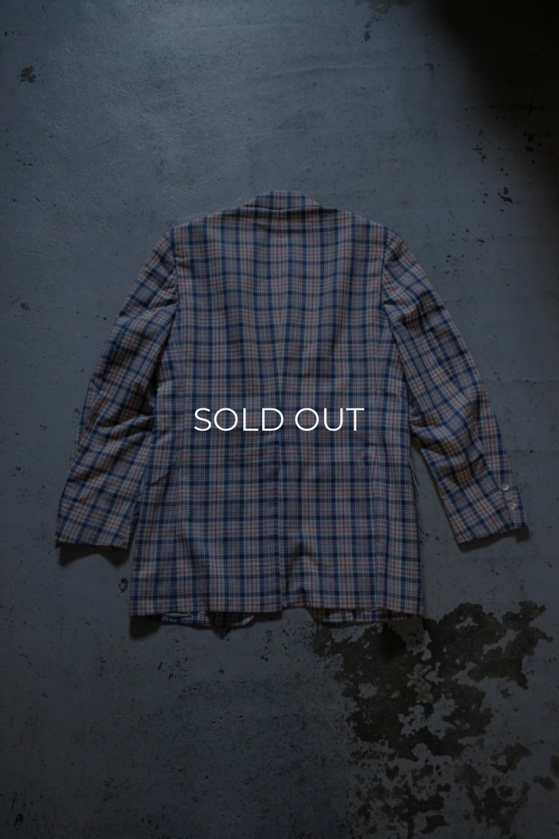 画像16: 70's Garfinckel's madras check tailored jacket (16)
