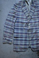 画像7: 80's Brooks Brother madras check tailored jacket (7)