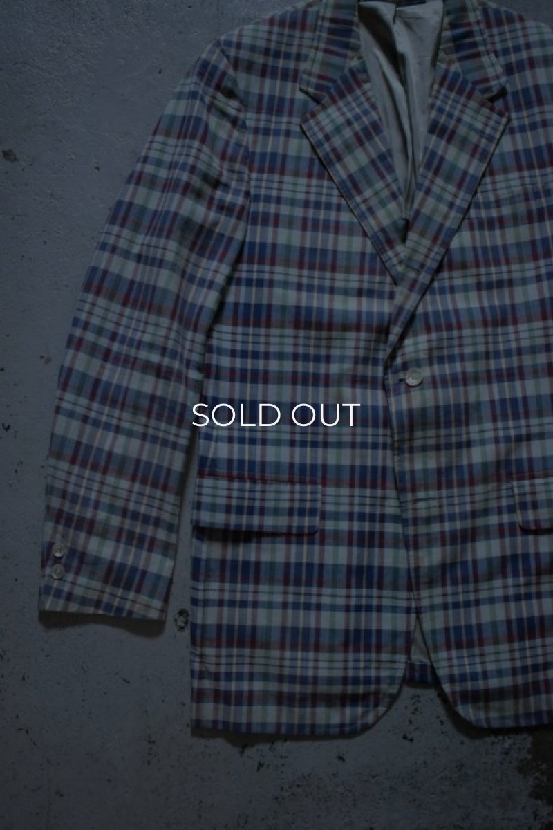 画像7: 80's Brooks Brother madras check tailored jacket (7)