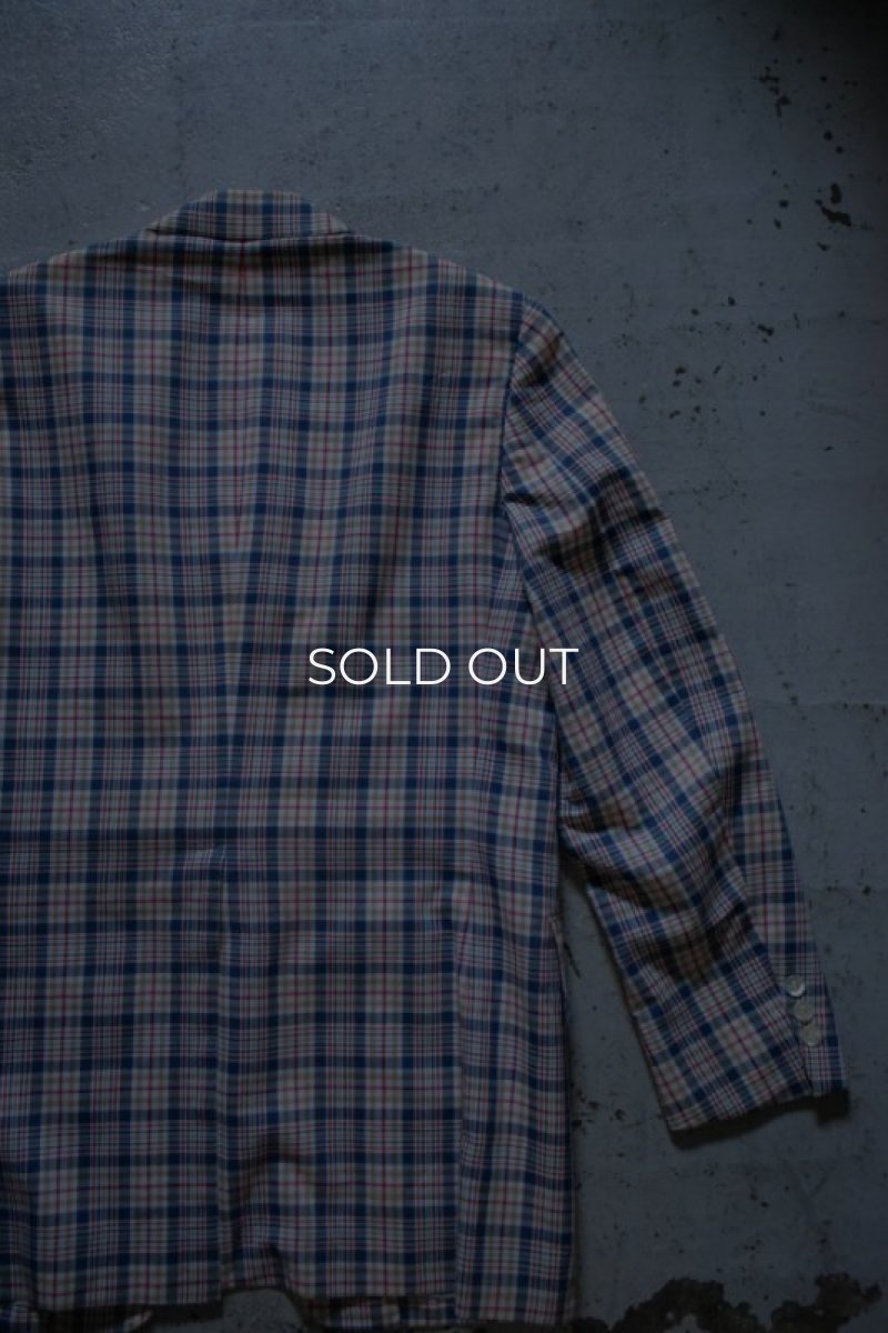 画像17: 70's Garfinckel's madras check tailored jacket (17)