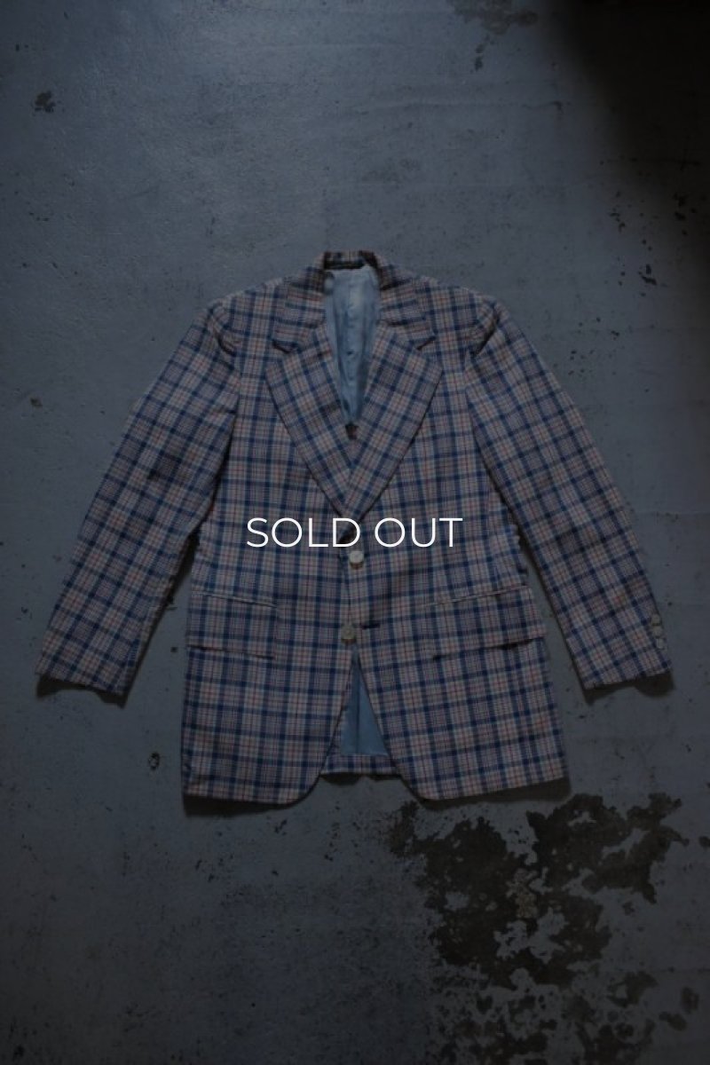 画像5: 70's Garfinckel's madras check tailored jacket (5)