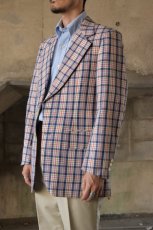 画像2: 70's Garfinckel's madras check tailored jacket (2)