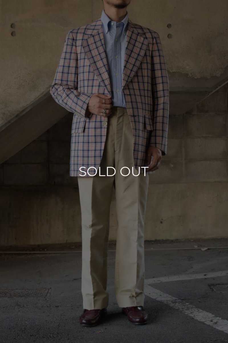 画像4: 70's Garfinckel's madras check tailored jacket (4)