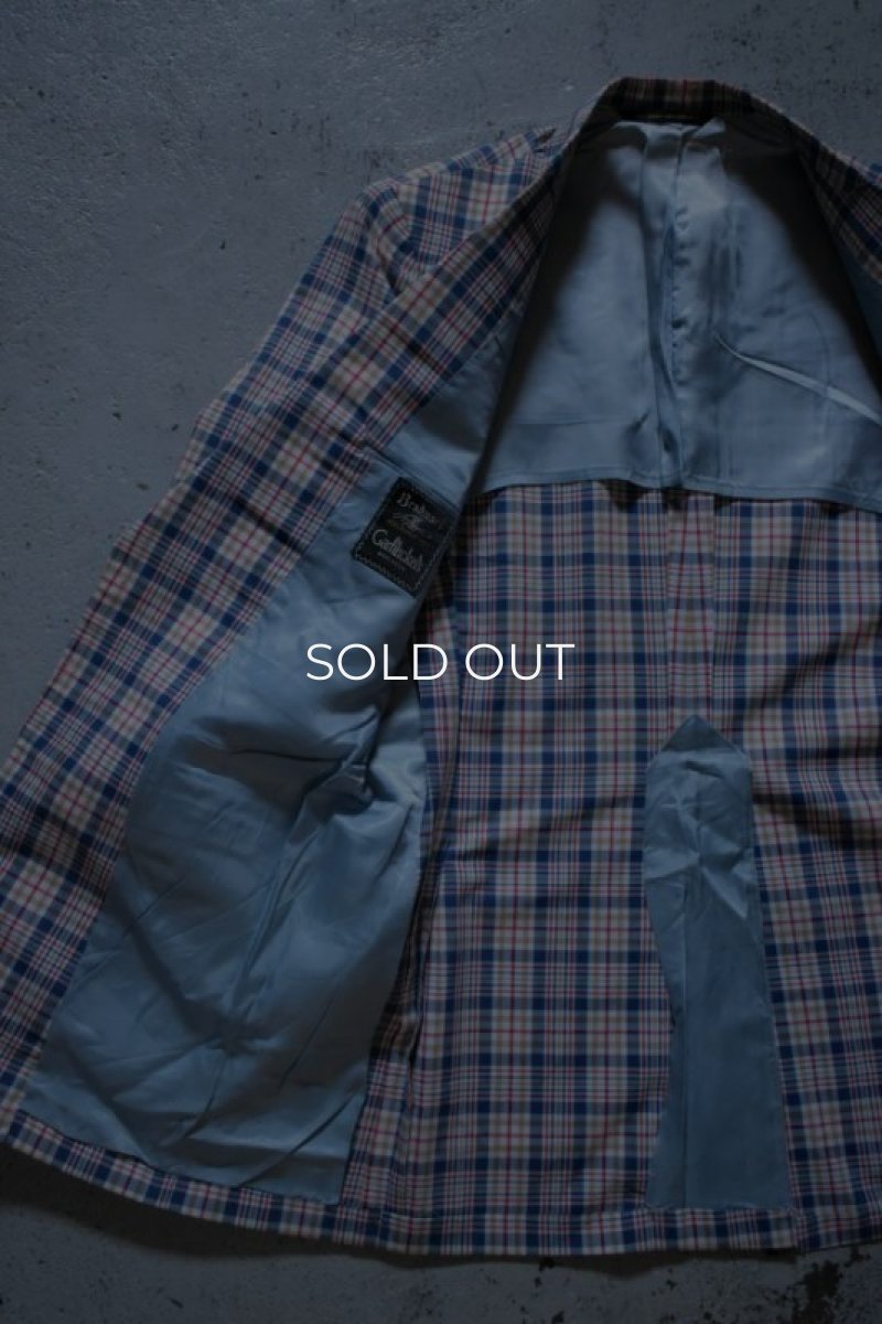 画像13: 70's Garfinckel's madras check tailored jacket (13)