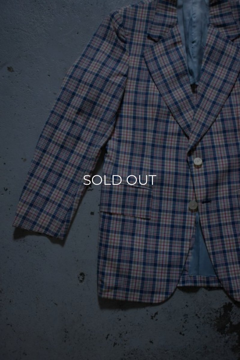 画像7: 70's Garfinckel's madras check tailored jacket (7)