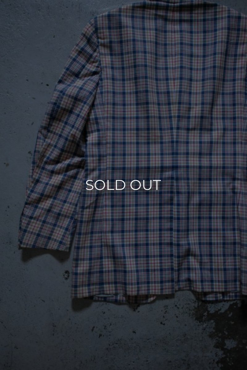 画像18: 70's Garfinckel's madras check tailored jacket (18)