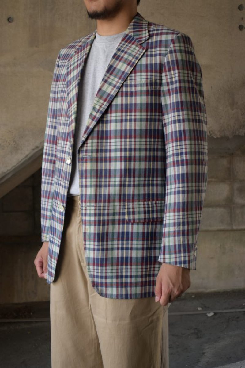画像2: 80's Brooks Brother madras check tailored jacket (2)