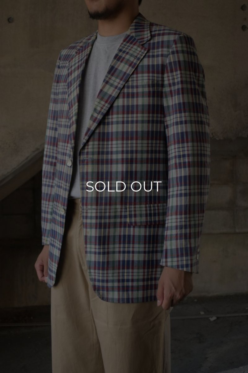 画像2: 80's Brooks Brother madras check tailored jacket (2)