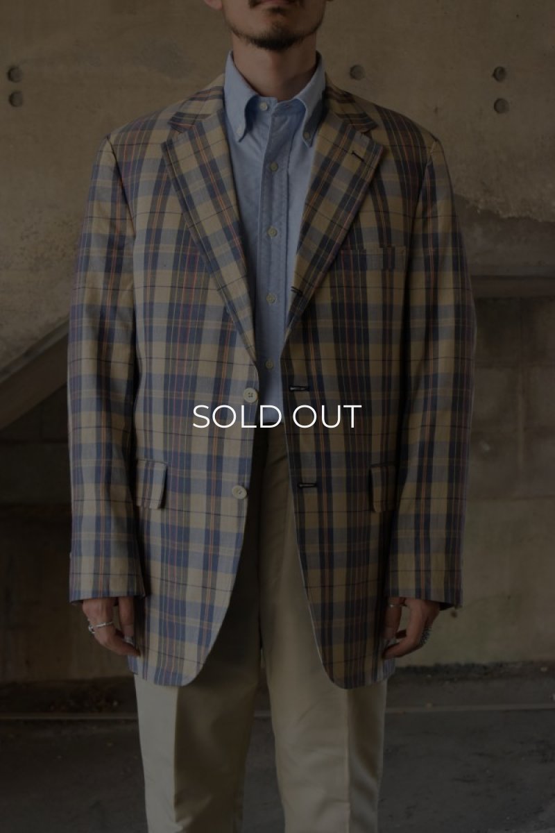 画像1: 60's Bill Winn madras check tailored jacket -DEADSTOCK- (1)