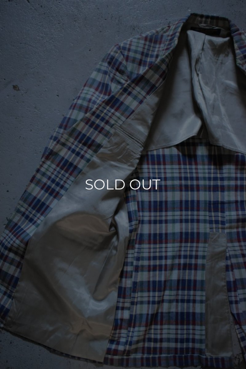 画像13: 80's Brooks Brother madras check tailored jacket (13)