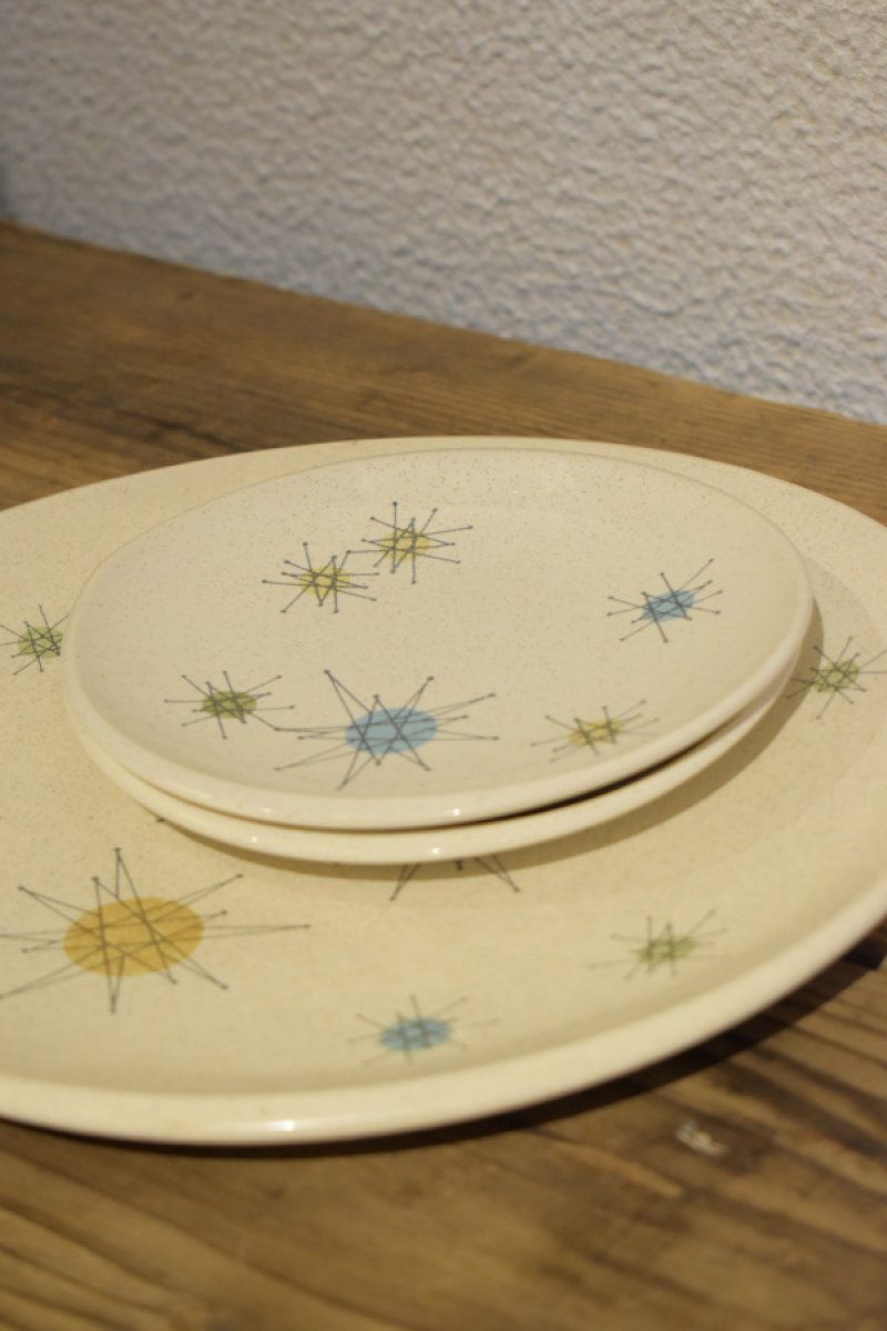 画像1: 50's Franciscan Starburst plate set (1)