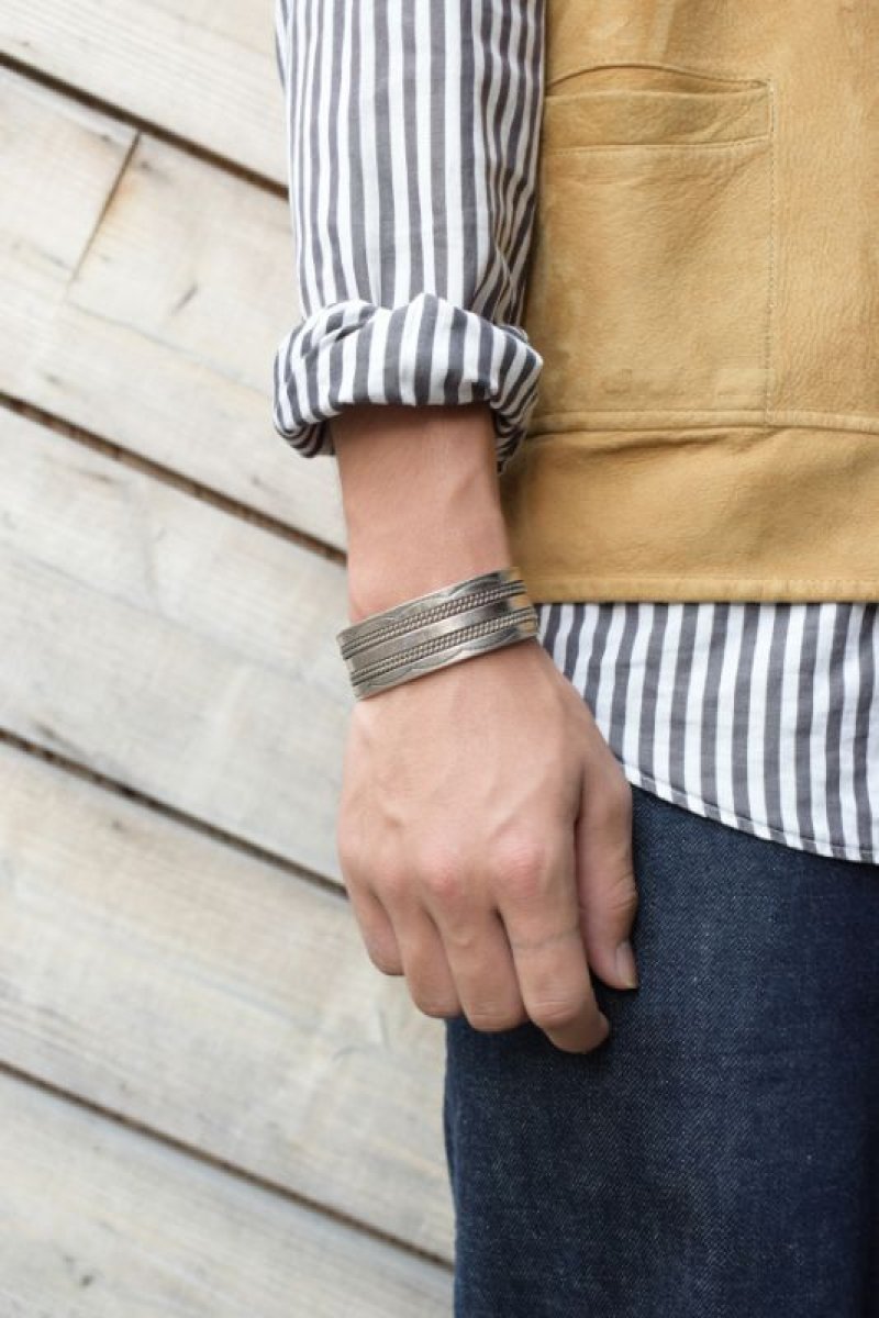 画像6: Indian Jewelry Navajo silver bangle (6)
