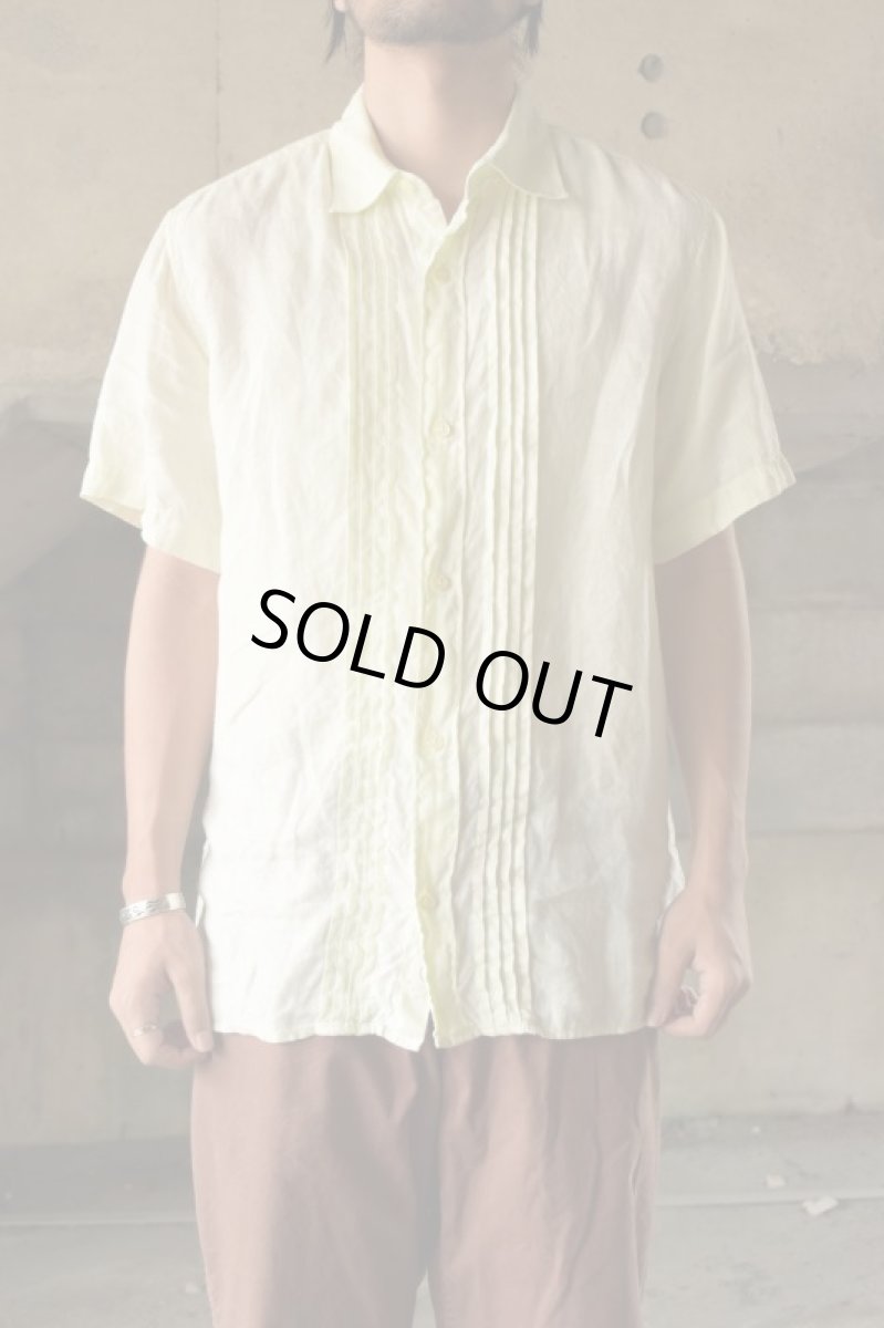 画像1: BANANA REPUBLIC S/S linen shirt (1)