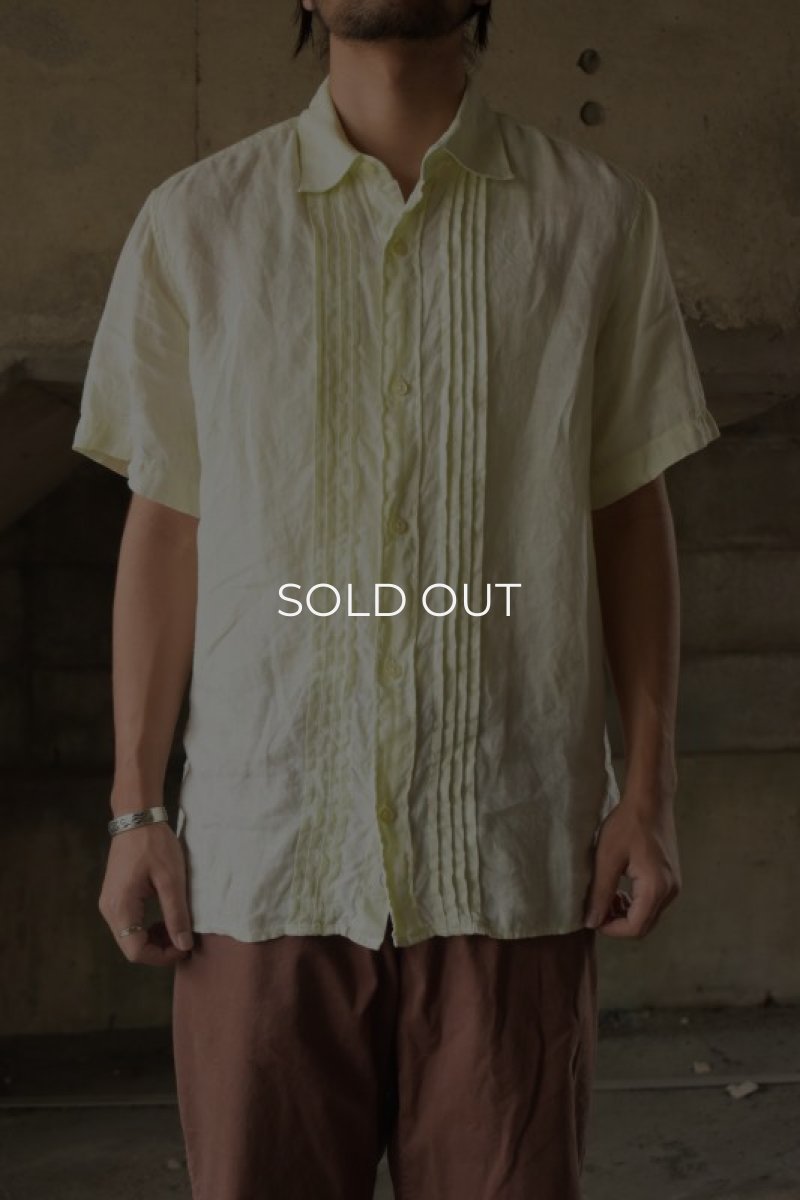 画像1: BANANA REPUBLIC S/S linen shirt (1)
