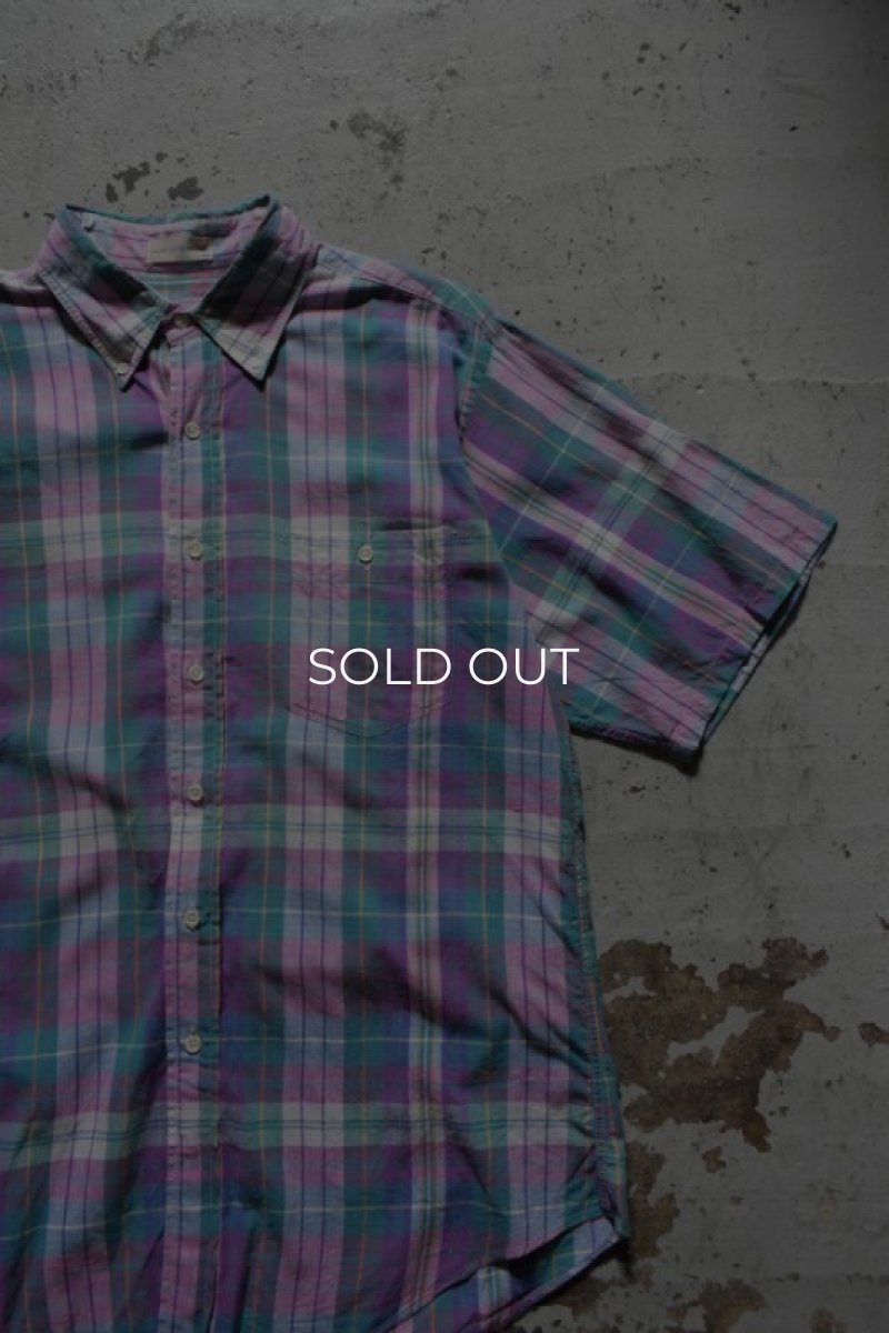 画像6: GITMAN BROS. S/S Madras check shirt -made in USA- (6)
