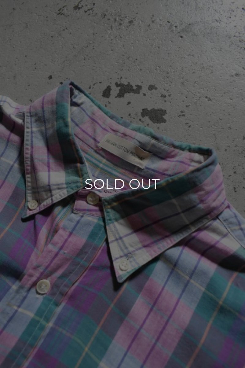 画像8: GITMAN BROS. S/S Madras check shirt -made in USA- (8)