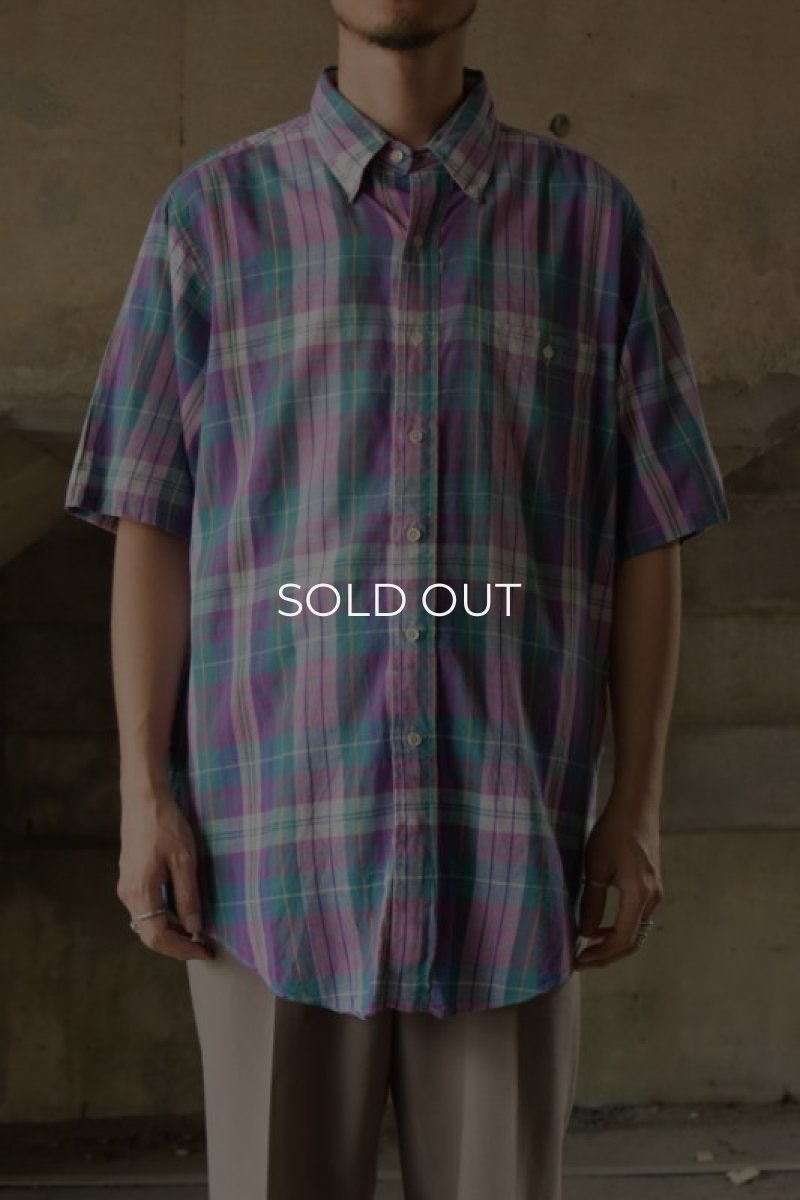 画像1: GITMAN BROS. S/S Madras check shirt -made in USA- (1)