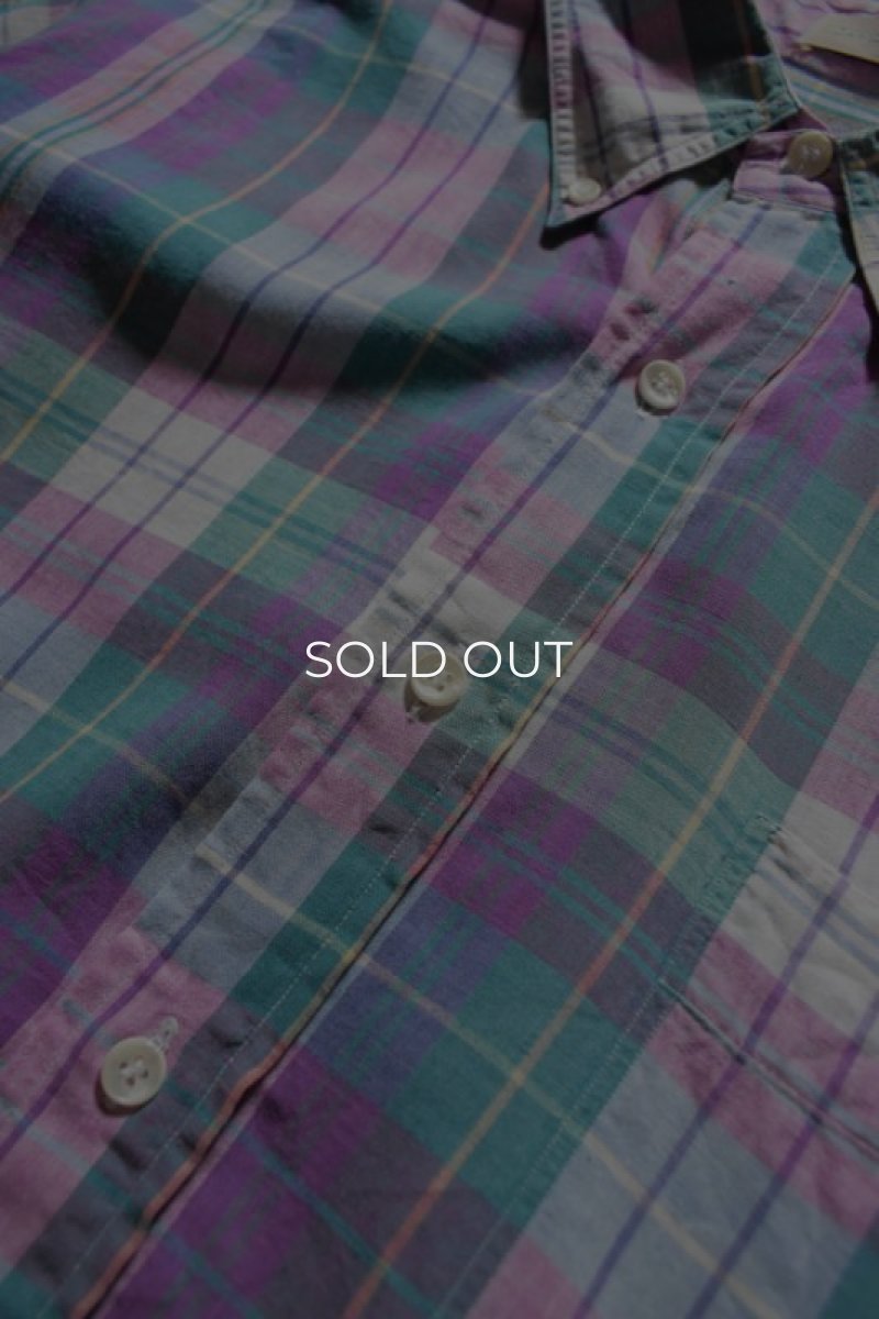画像12: GITMAN BROS. S/S Madras check shirt -made in USA- (12)