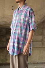 画像2: GITMAN BROS. S/S Madras check shirt -made in USA- (2)