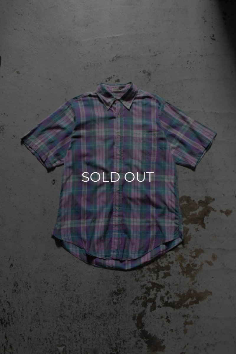 画像5: GITMAN BROS. S/S Madras check shirt -made in USA- (5)