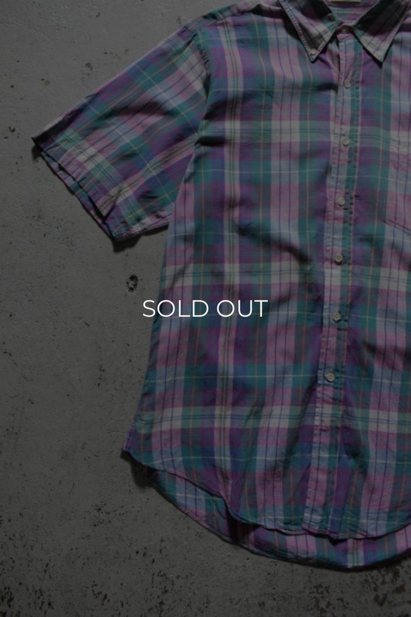 画像7: GITMAN BROS. S/S Madras check shirt -made in USA- (7)