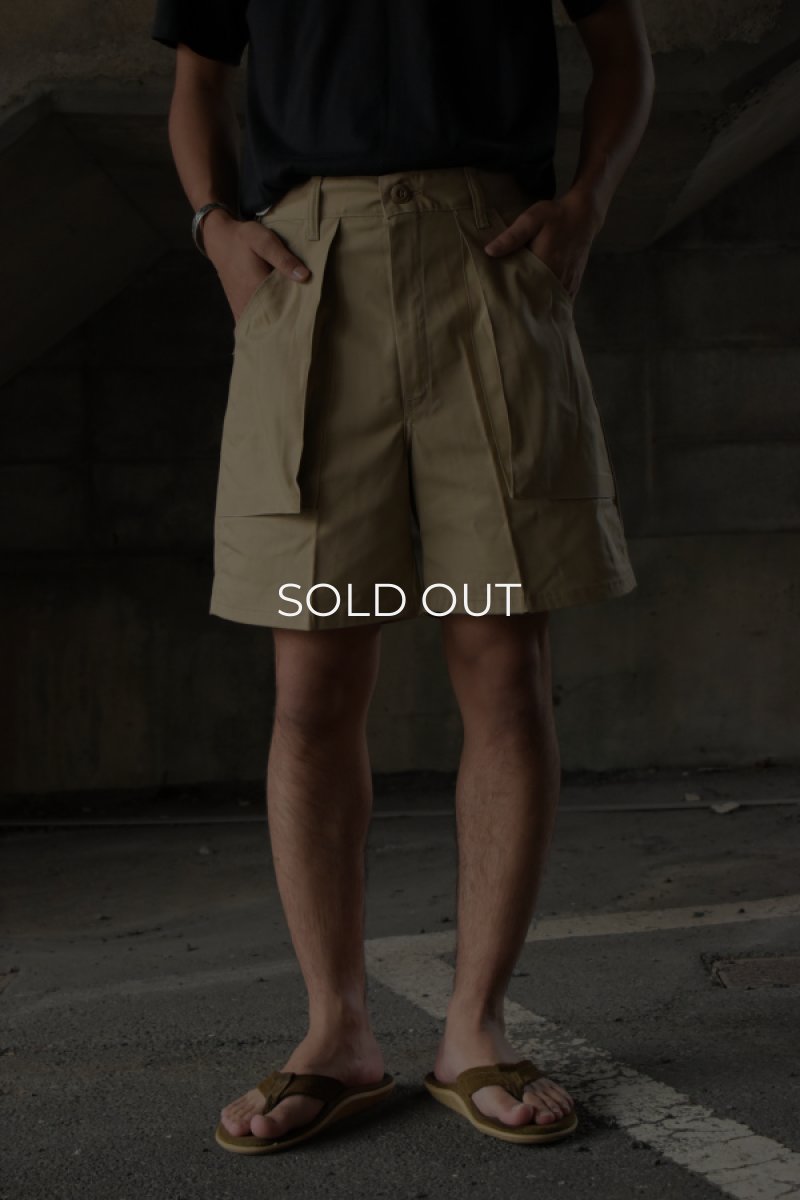 画像1: [DEADSTOCK] EARL'S APPAREL ripstop shorts -made in USA- [KHAKI] (1)