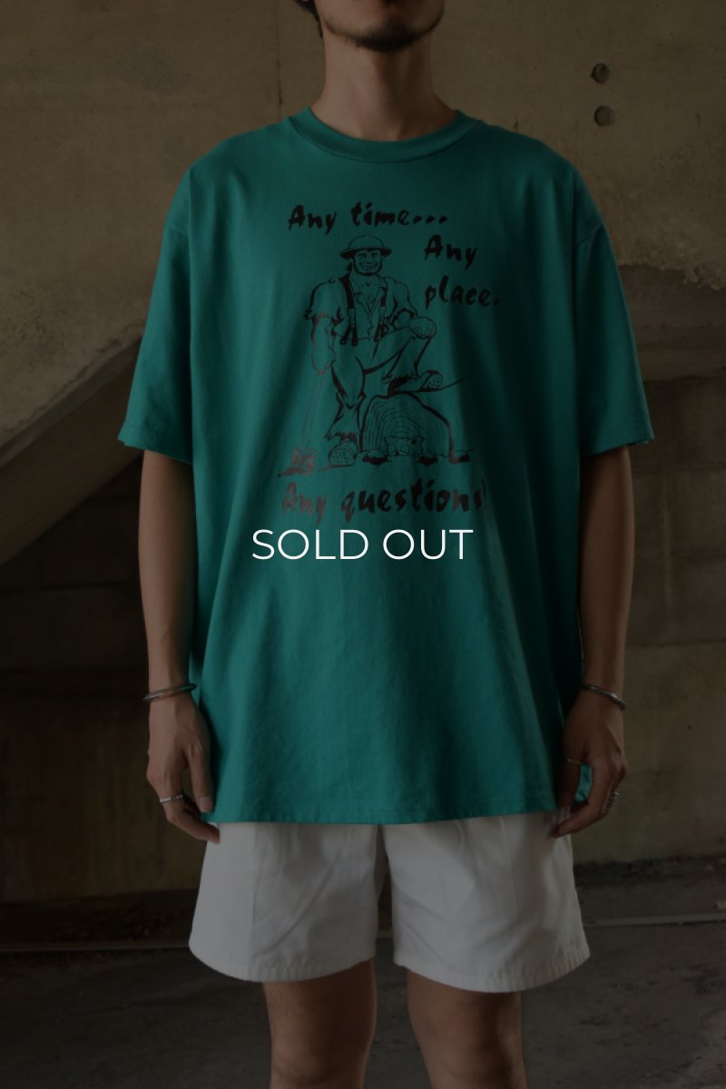 画像1: [NOS] 90's JERZEES S/S print tee -made in USA- (1)