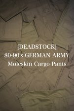 画像1: [DEADSTOCK] 80-90's GERMAN ARMY Moleskin Cargo Pants (1)