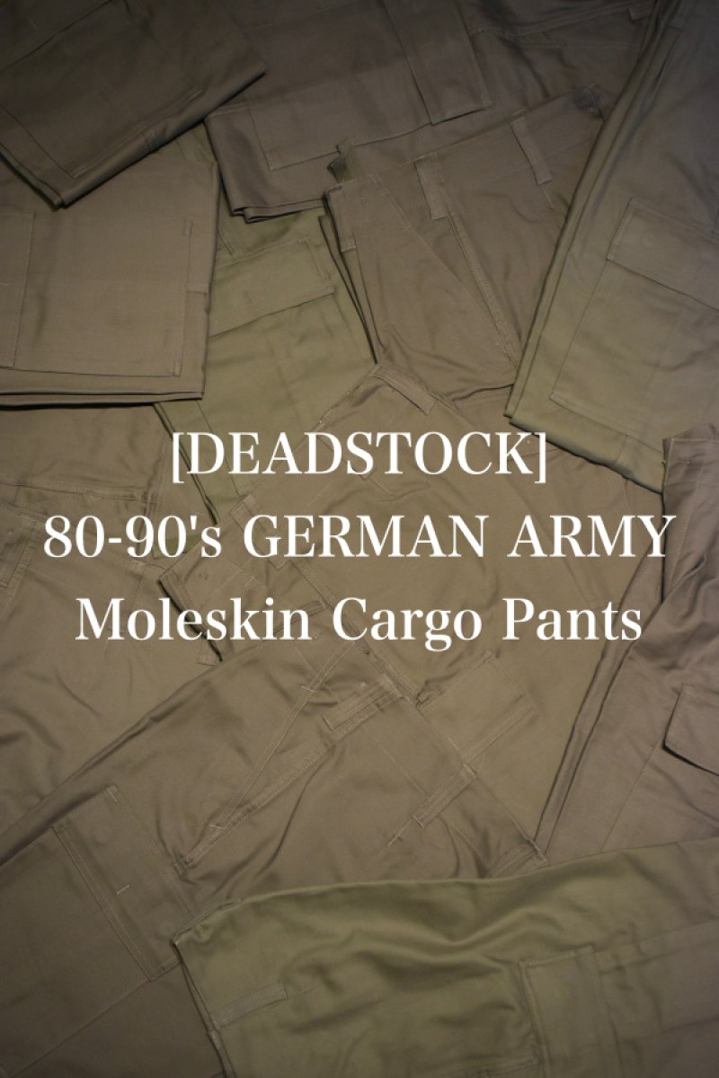 画像1: [DEADSTOCK] 80-90's GERMAN ARMY Moleskin Cargo Pants (1)