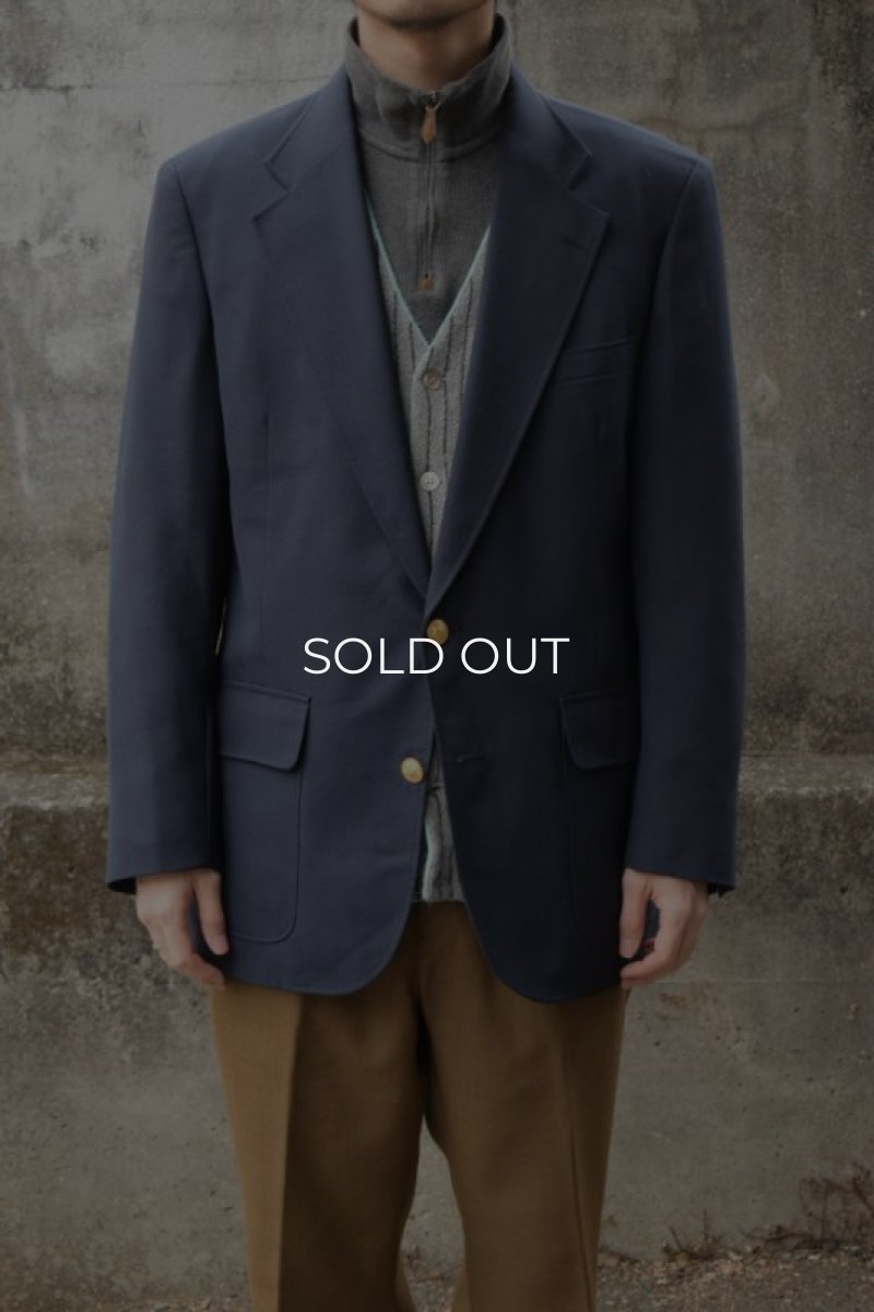 画像1: ADAMS ROW navy blazer -made in USA- (1)