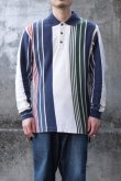 画像1: CHAPS Ralph Lauren L/S stripe polo shirt (1)