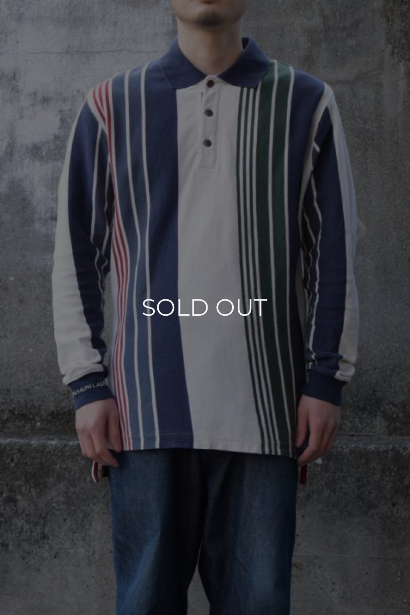 画像1: CHAPS Ralph Lauren L/S stripe polo shirt (1)