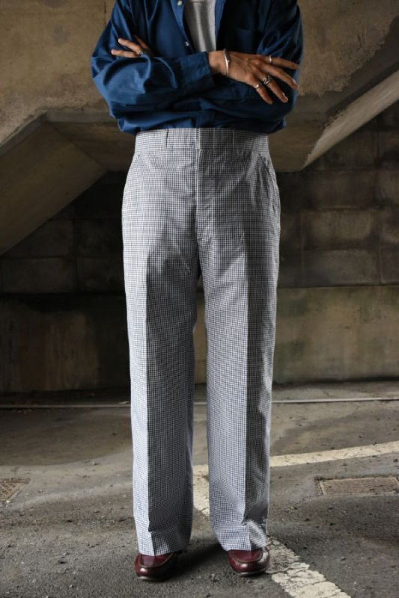 画像1: 70-80's broadcloth check pants (1)