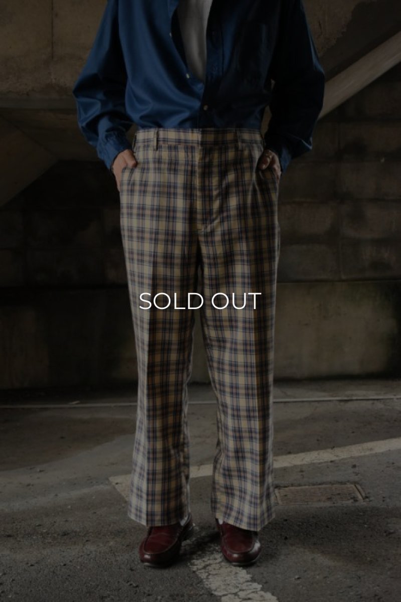 画像1: 70-80's broadcloth check pants (1)