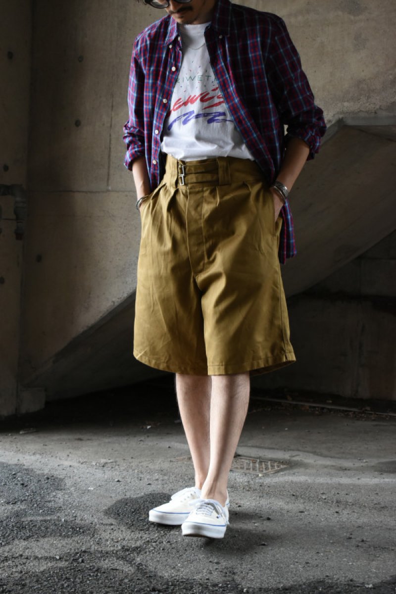画像2: [DEADSTOCK] 90's ITALIAN ARMY gurkha shorts -cotton twill-