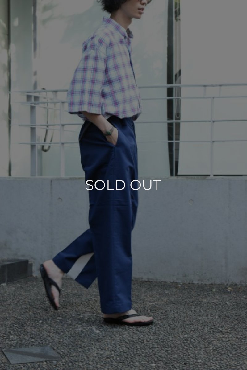 画像6: 〚TEXTURES〛 Inside Stripe Slacks - Navy × Reflector - (6)