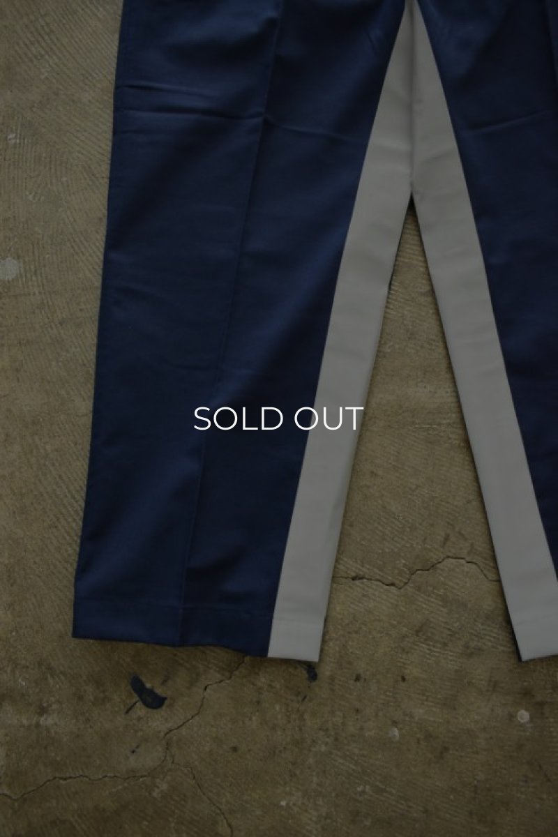 画像14: 〚TEXTURES〛 Inside Stripe Slacks - Navy × Reflector - (14)