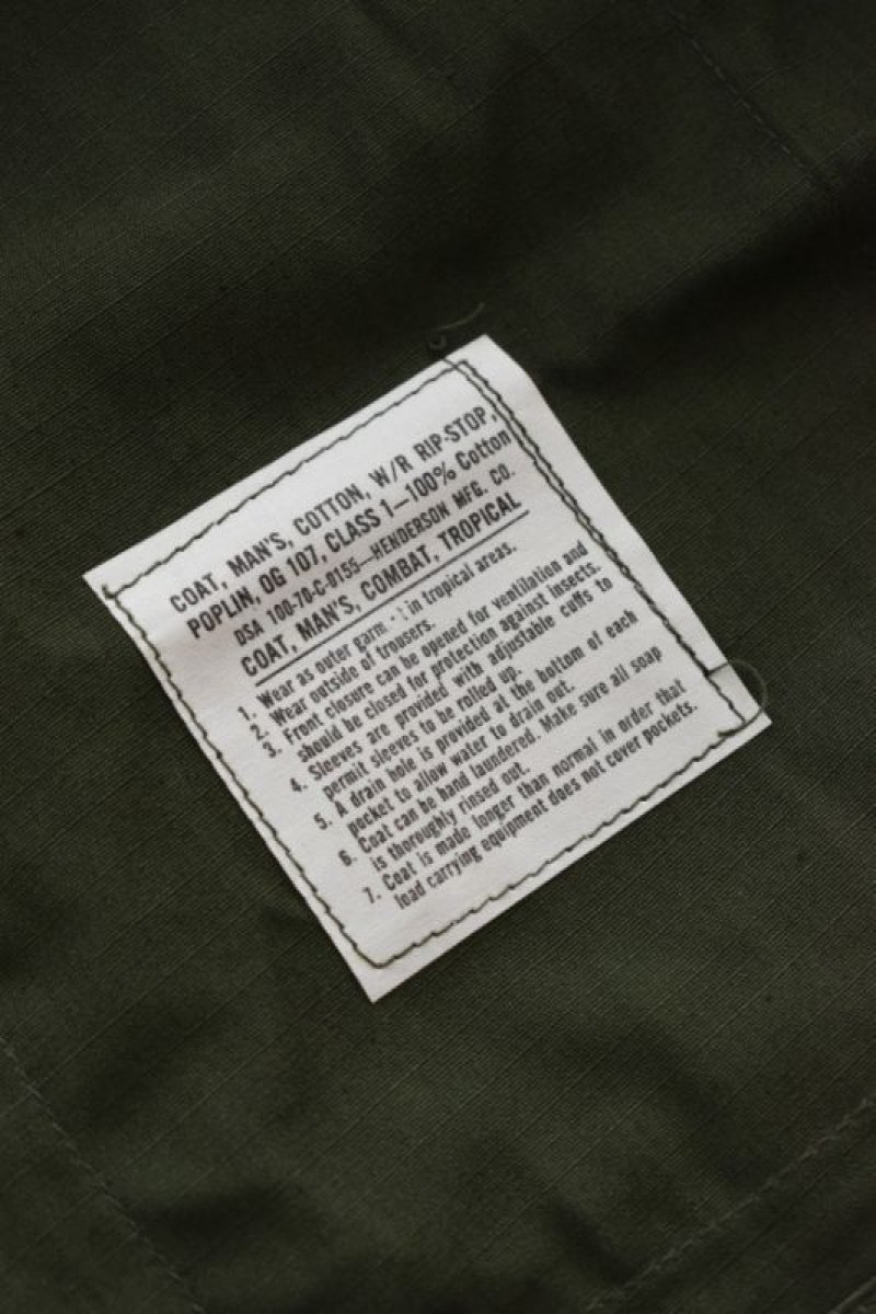 画像16: [DEADSTOCK] 70's US ARMY jungle fatigue jacket (16)