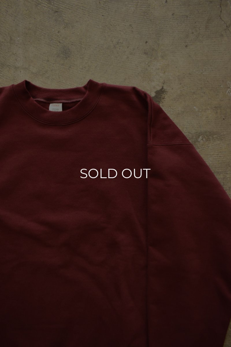 画像6: [NEW] Hanes crew neck sweat shirt -MAROON- (6)