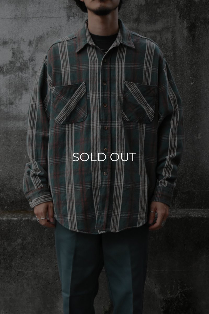画像1: 90's ST JOHN'S BAY check flannel shirt (1)