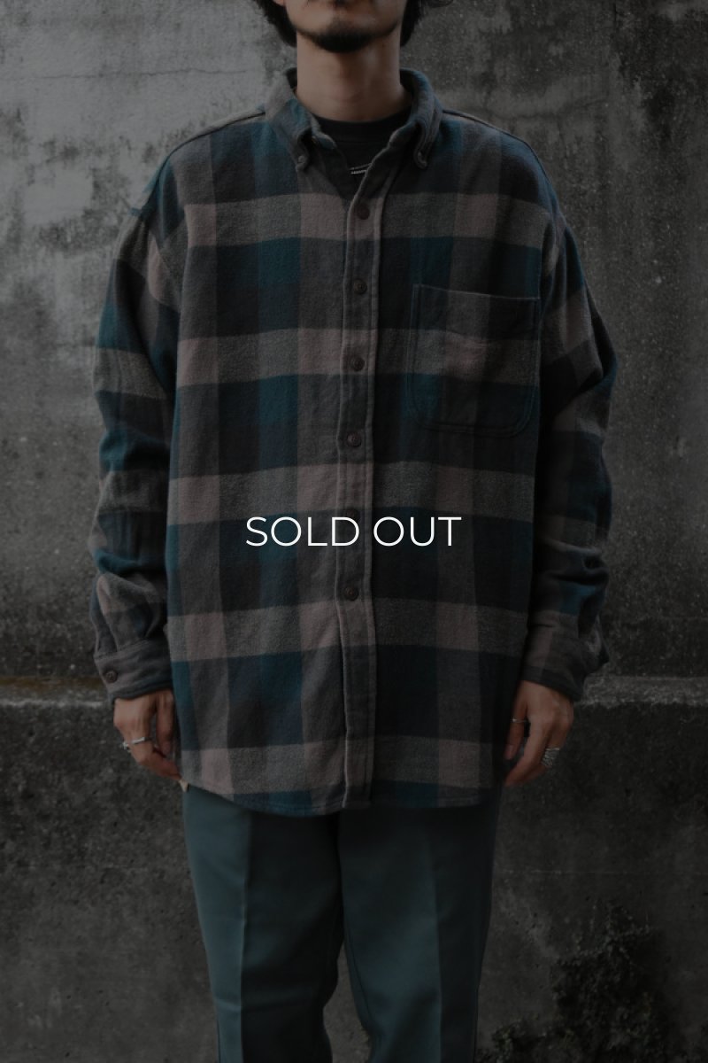 画像1: 90's ST JOHN'S BAY check flannel shirt (1)