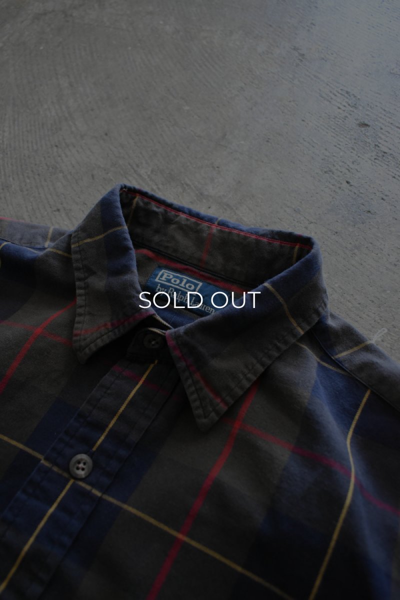 画像8: Ralph Lauren check flannel shirt [elbow patch] (8)