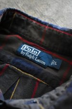 画像9: Ralph Lauren check flannel shirt [elbow patch] (9)
