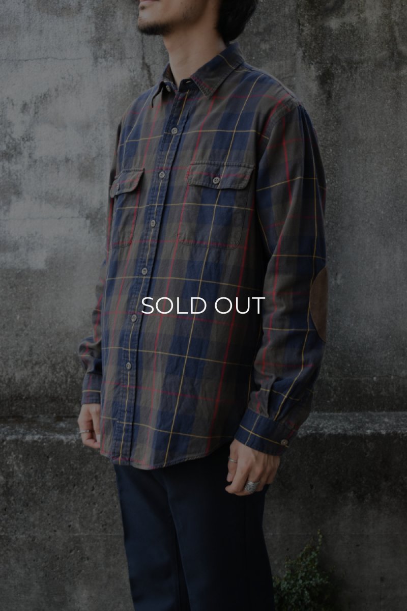 画像2: Ralph Lauren check flannel shirt [elbow patch] (2)