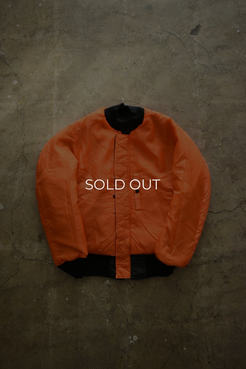 画像22: [DEADSTOCK] 90's CONCORD by ALPHA INDUSTRIES MA-1 flight jacket -BLACK/ORANGE- (22)