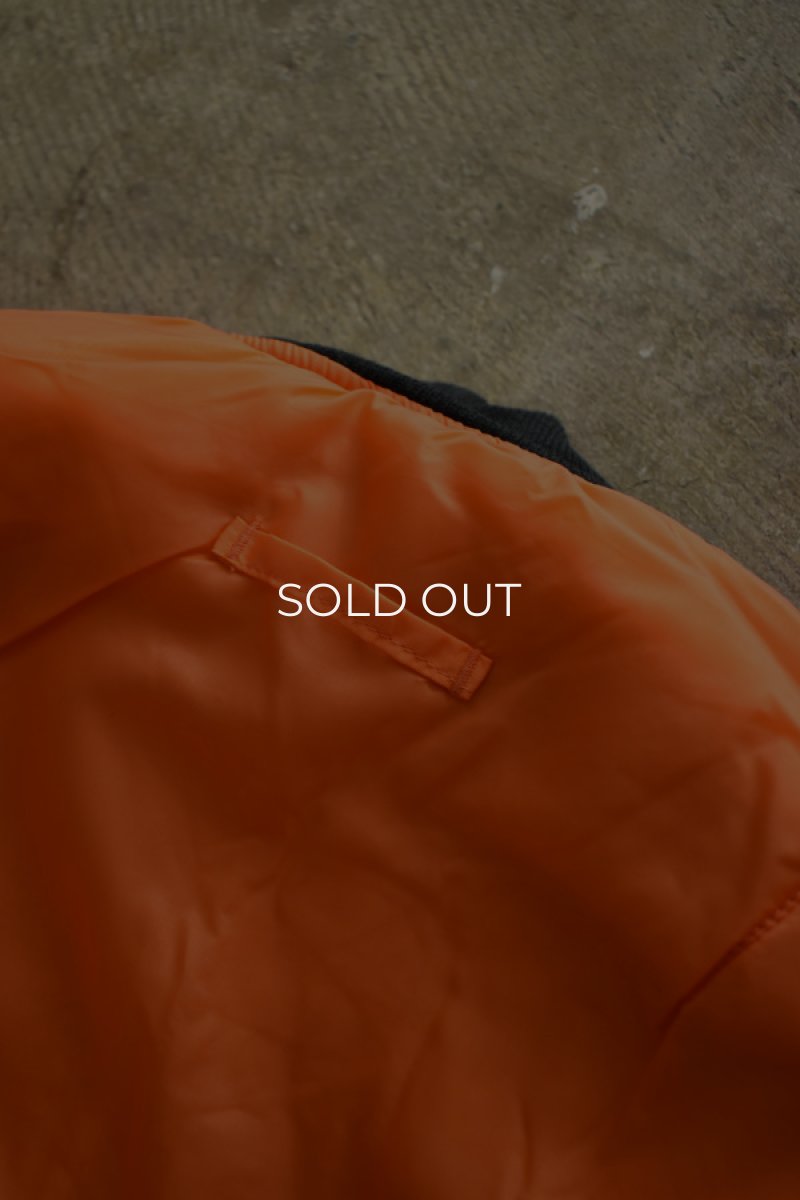 画像29: [DEADSTOCK] 90's CONCORD by ALPHA INDUSTRIES MA-1 flight jacket -BLACK/ORANGE- (29)