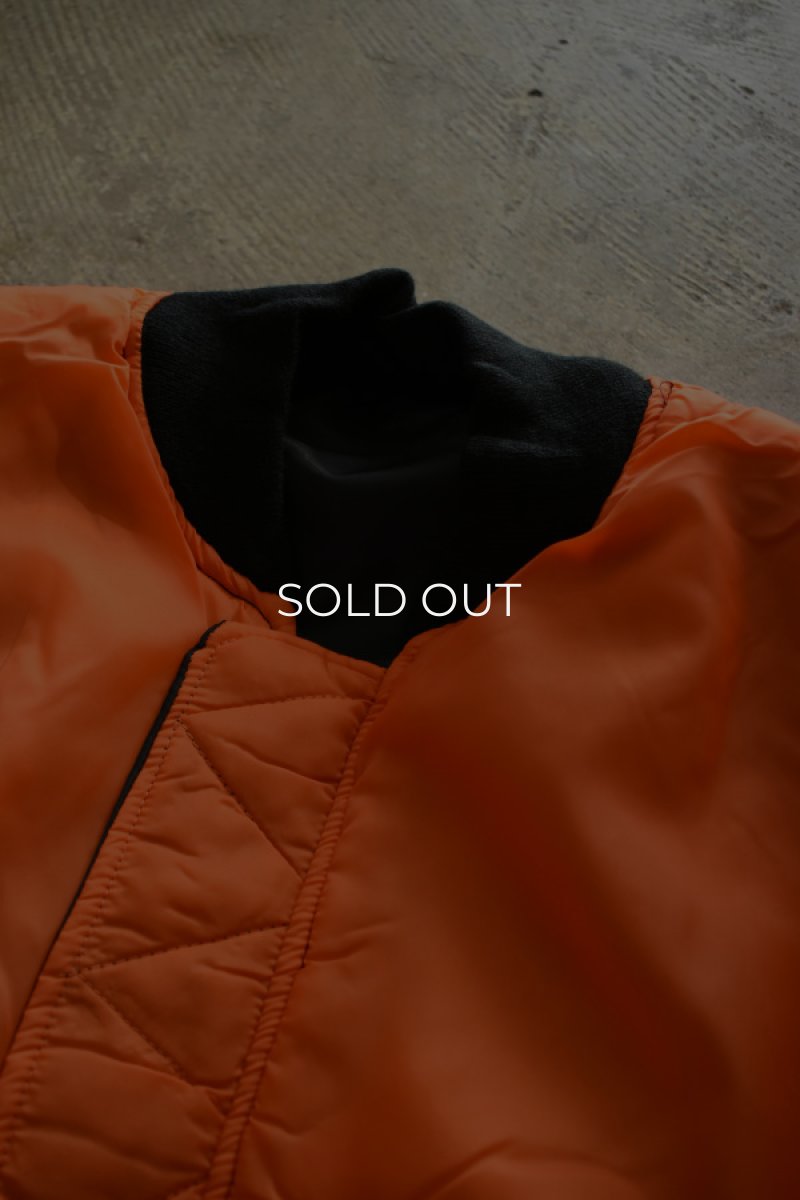 画像23: [DEADSTOCK] 90's CONCORD by ALPHA INDUSTRIES MA-1 flight jacket -BLACK/ORANGE- (23)