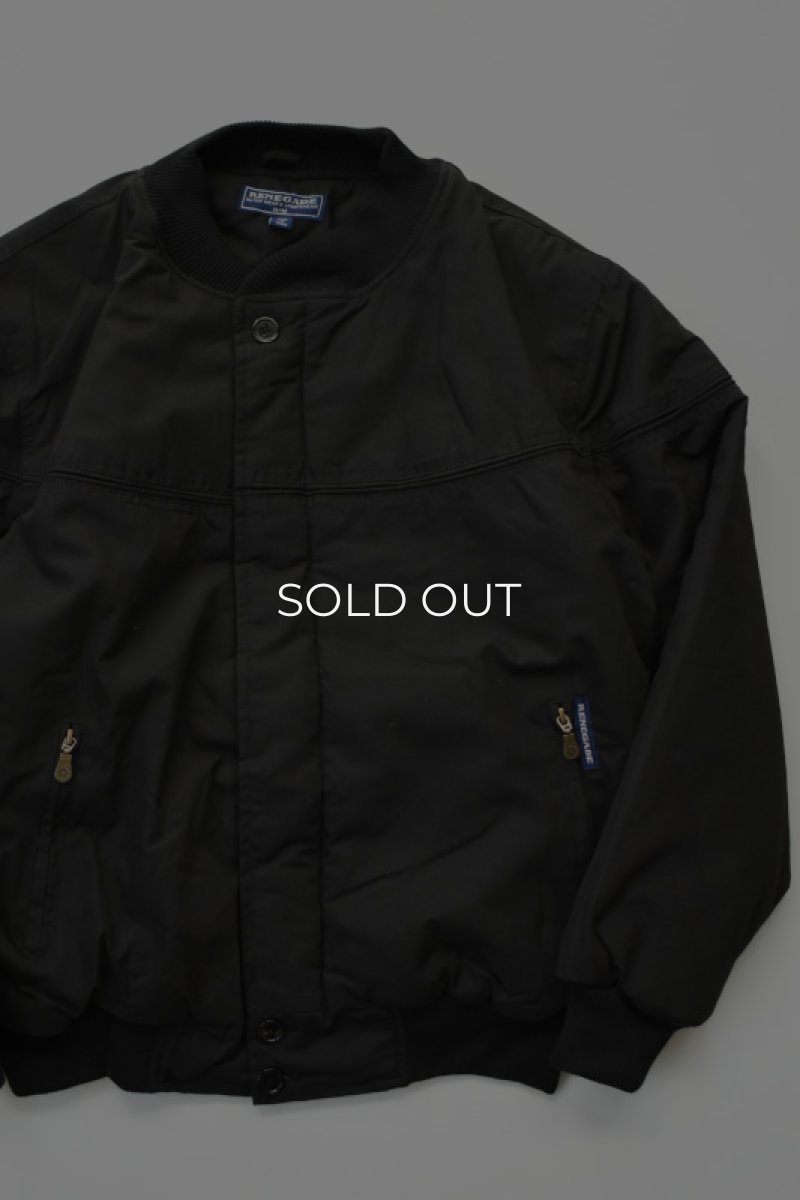 画像1: [NEW] Renegade Sports Wear Padded Circle Shoulder Derby Jacket [BLACK] (1)