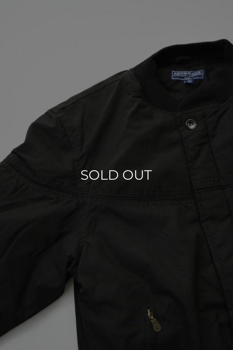 画像4: [NEW] Renegade Sports Wear Padded Circle Shoulder Derby Jacket [BLACK] (4)