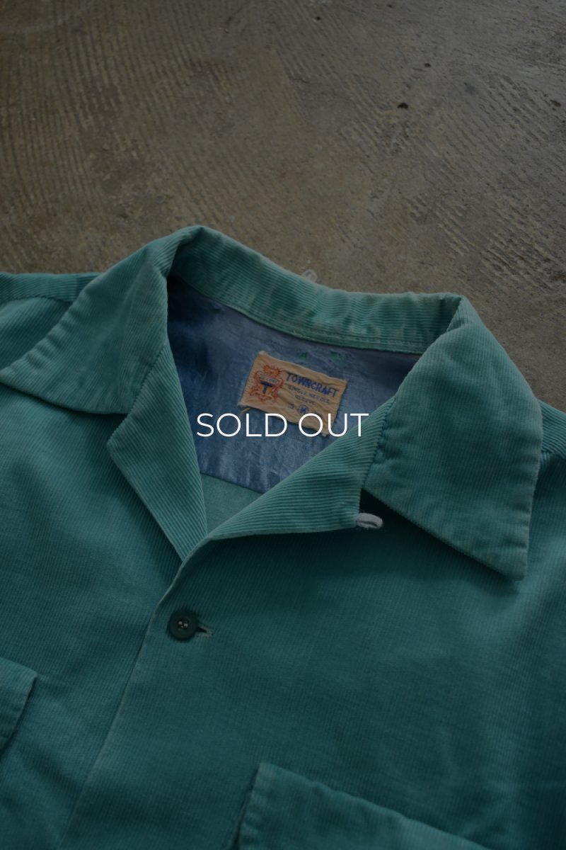 画像4: 40's TOWNCRAFT corduroy open collar shirt (4)